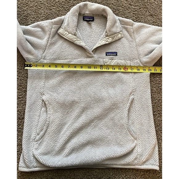 Patagonia Womens Snap T Fleece Fuzzy Pullover Solid White/Cream Size‎ Medium - Picture 6 of 7